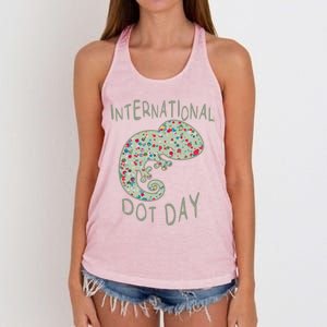 International Dot Day Funny Creative Colorful Dot Tween Cool Gift Women's Knotted Racerback Tank