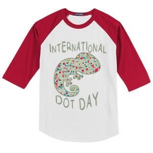 International Dot Day Funny Creative Colorful Dot Tween Cool Gift Kids Colorblock Raglan Jersey