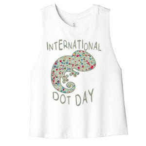 International Dot Day Funny Creative Colorful Dot Tween Cool Gift Women's Racerback Cropped Tank