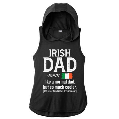 Irish Dad Definition Ireland St Patrick's Day Patriotic Fan Cool Gift Ladies PosiCharge Tri-Blend Wicking Draft Hoodie Tank