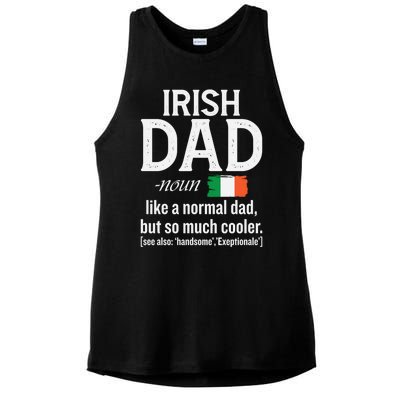 Irish Dad Definition Ireland St Patrick's Day Patriotic Fan Cool Gift Ladies PosiCharge Tri-Blend Wicking Tank