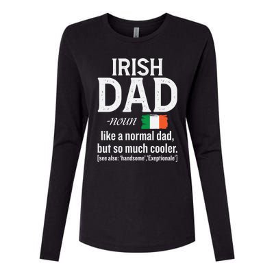 Irish Dad Definition Ireland St Patrick's Day Patriotic Fan Cool Gift Womens Cotton Relaxed Long Sleeve T-Shirt