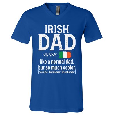 Irish Dad Definition Ireland St Patrick's Day Patriotic Fan Cool Gift V-Neck T-Shirt