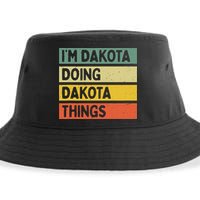 IM Dakota Doing Dakota Things Funny Personalized Quote Sustainable Bucket Hat