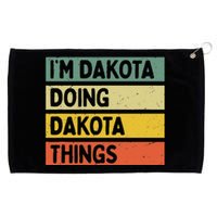 IM Dakota Doing Dakota Things Funny Personalized Quote Grommeted Golf Towel