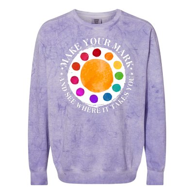 International Dot Day Make Your Mark And See Where It Takes You Colorblast Crewneck Sweatshirt