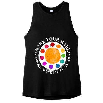 International Dot Day Make Your Mark And See Where It Takes You Ladies PosiCharge Tri-Blend Wicking Tank
