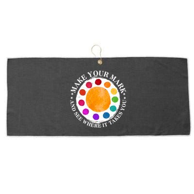 International Dot Day Make Your Mark And See Where It Takes You Large Microfiber Waffle Golf Towel