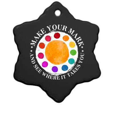 International Dot Day Make Your Mark And See Where It Takes You Ceramic Star Ornament