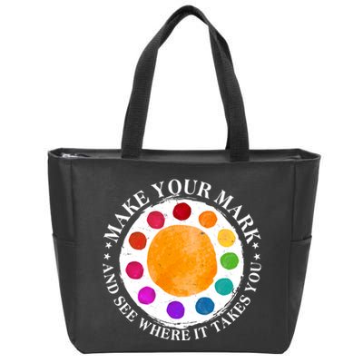 International Dot Day Make Your Mark And See Where It Takes You Zip Tote Bag