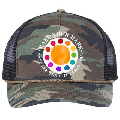 International Dot Day Make Your Mark And See Where It Takes You Retro Rope Trucker Hat Cap