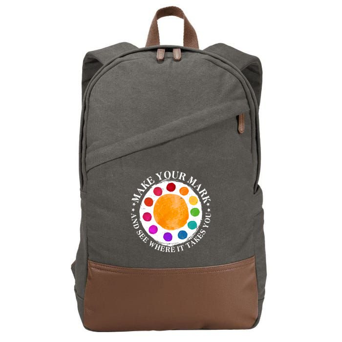 International Dot Day Make Your Mark And See Where It Takes You Cotton Canvas Backpack