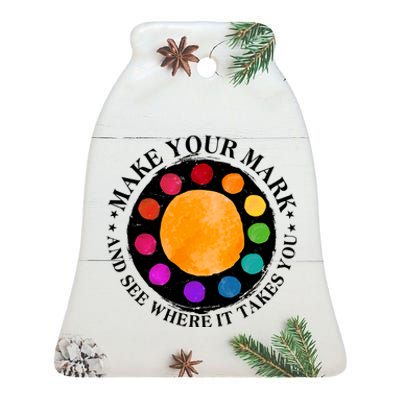 International Dot Day Make Your Mark And See Where It Takes You Ceramic Bell Ornament