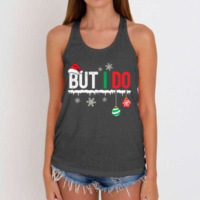 I Don't Do Matching Christmas Outfits But I Do Couple Family Women's Knotted Racerback Tank