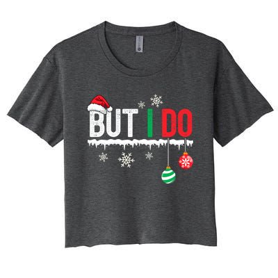 I Don't Do Matching Christmas Outfits But I Do Couple Family Women's Crop Top Tee