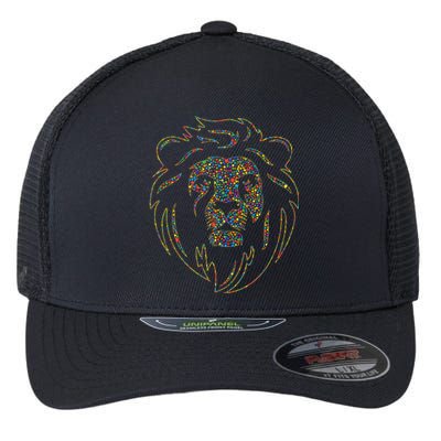 International Dot Day Colorful Dot Lion Flexfit Unipanel Trucker Cap