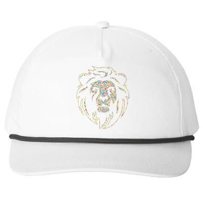 International Dot Day Colorful Dot Lion Snapback Five-Panel Rope Hat