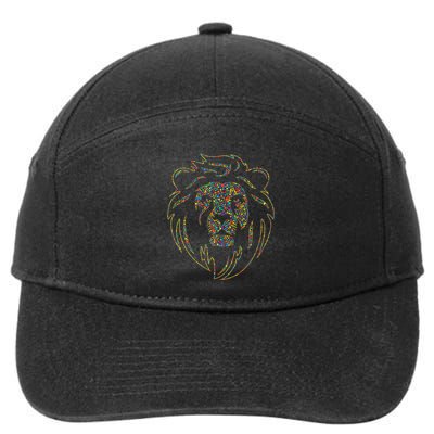 International Dot Day Colorful Dot Lion 7-Panel Snapback Hat