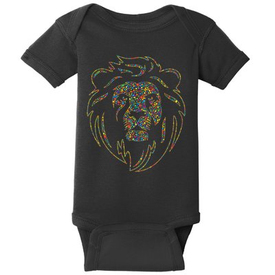 International Dot Day Colorful Dot Lion Baby Bodysuit