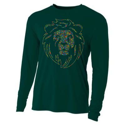 International Dot Day Colorful Dot Lion Cooling Performance Long Sleeve Crew