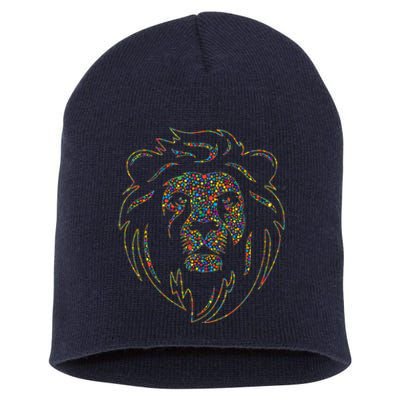 International Dot Day Colorful Dot Lion Short Acrylic Beanie