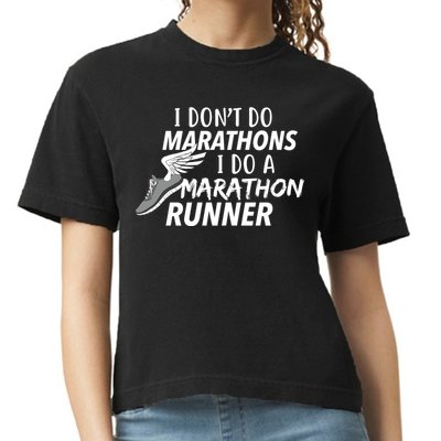 I Don't Do Marathons I Do A Marathon Runner Gift Comfort Colors Boxy T-Shirt