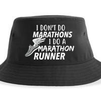 I Don't Do Marathons I Do A Marathon Runner Gift Sustainable Bucket Hat