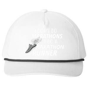 I Don't Do Marathons I Do A Marathon Runner Gift Snapback Five-Panel Rope Hat