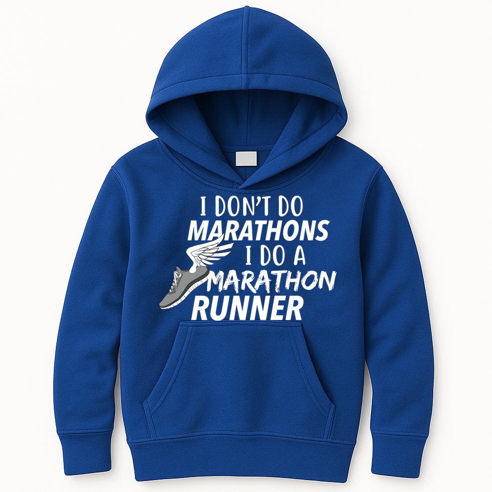 I Don't Do Marathons I Do A Marathon Runner Gift Kids Hoodie