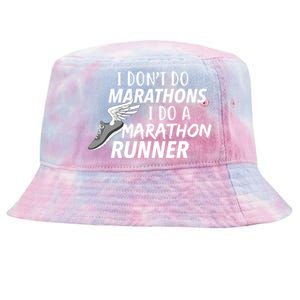 I Don't Do Marathons I Do A Marathon Runner Gift Tie-Dyed Bucket Hat