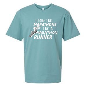 I Don't Do Marathons I Do A Marathon Runner Gift Sueded Cloud Jersey T-Shirt