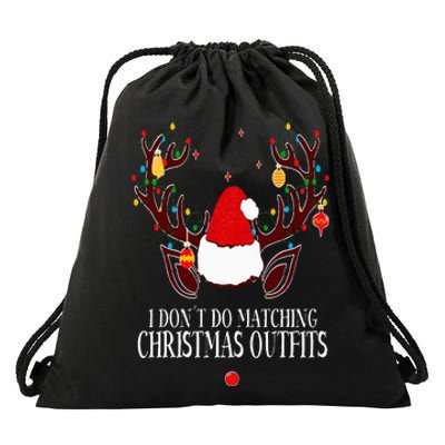 I Don't Do Matching Christmas Outfits But I Do Couples Xmas Drawstring Bag