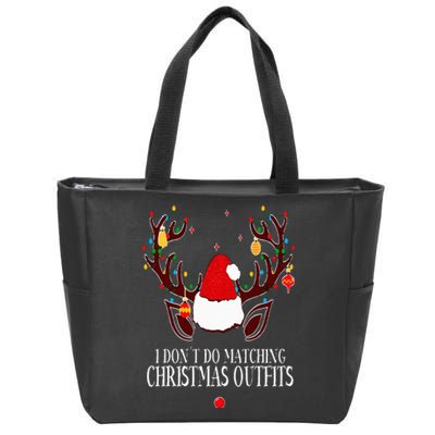 I Don't Do Matching Christmas Outfits But I Do Couples Xmas Zip Tote Bag