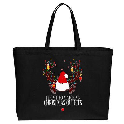 I Don't Do Matching Christmas Outfits But I Do Couples Xmas Cotton Canvas Jumbo Tote