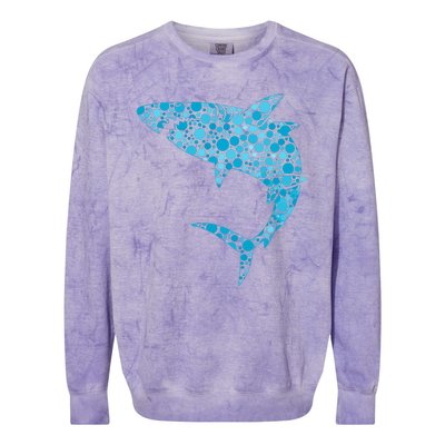 International Dot Day Teal Dot Shark Colorblast Crewneck Sweatshirt