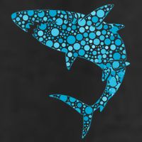 International Dot Day Teal Dot Shark 7 Panel Mesh Trucker Snapback Hat