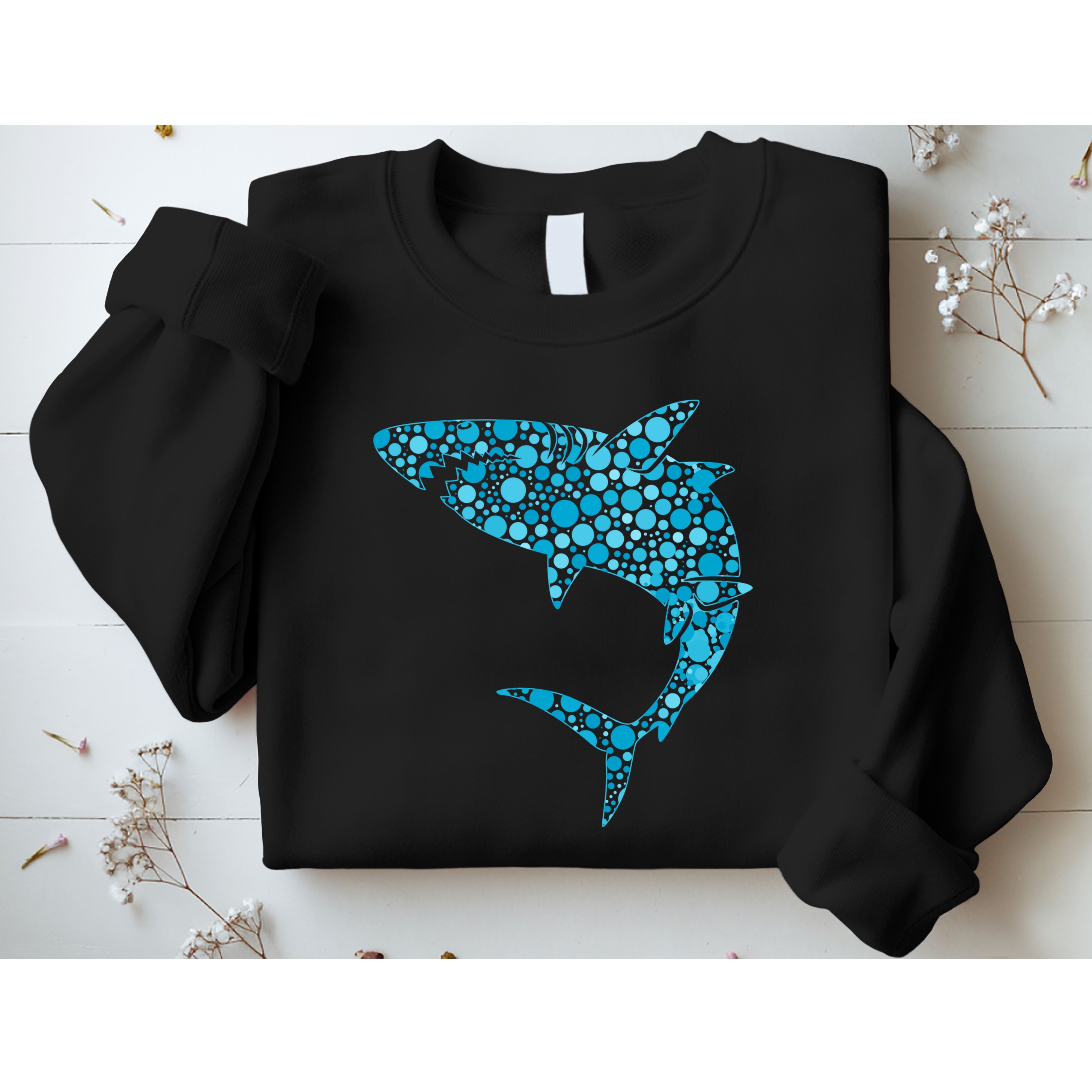 International Dot Day Teal Dot Shark Sweatshirt