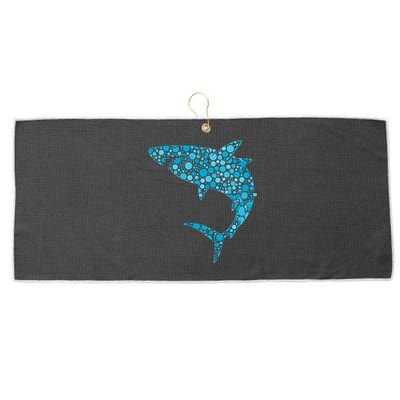 International Dot Day Teal Dot Shark Large Microfiber Waffle Golf Towel