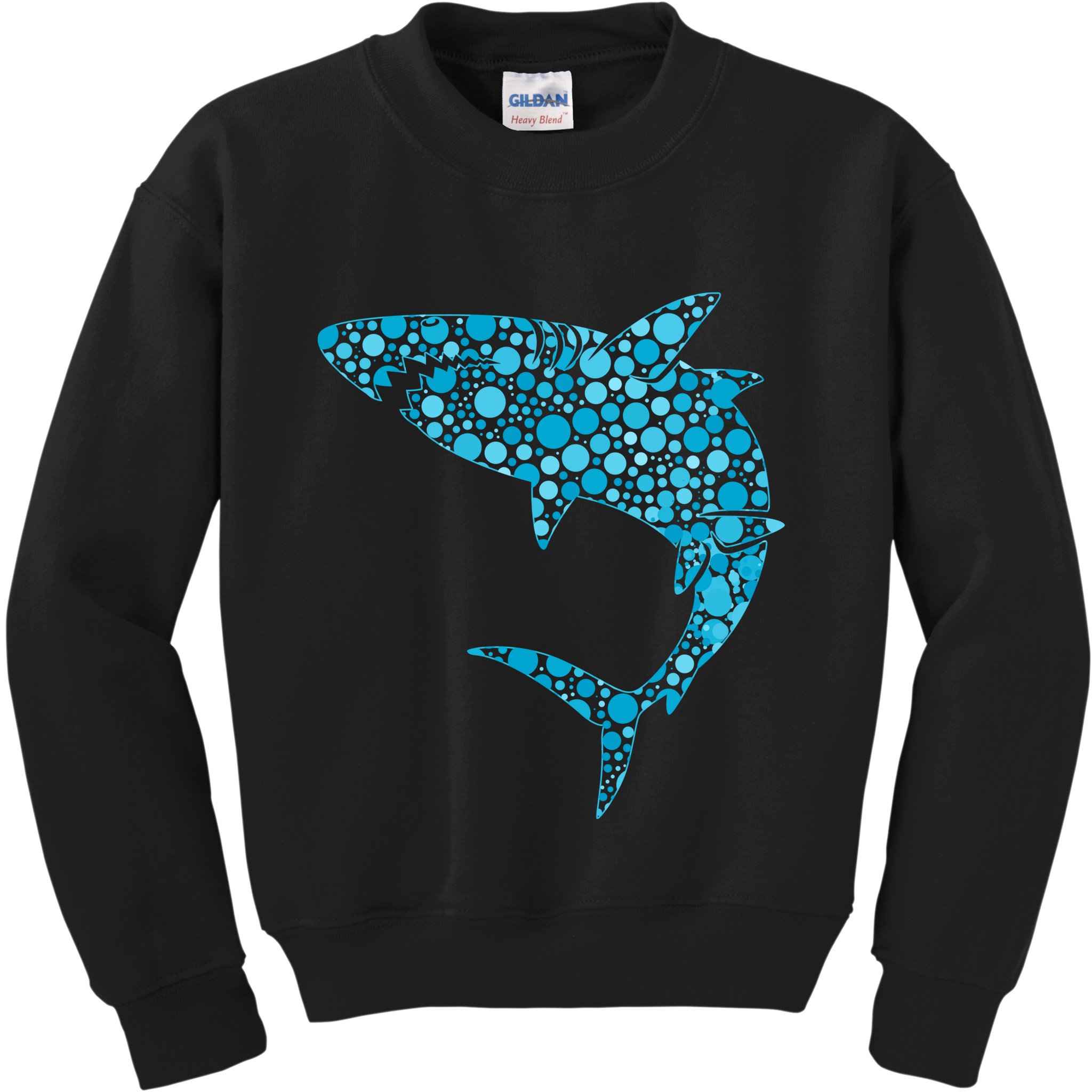 International Dot Day Teal Dot Shark Kids Sweatshirt