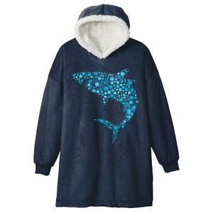 International Dot Day Teal Dot Shark Hooded Wearable Blanket