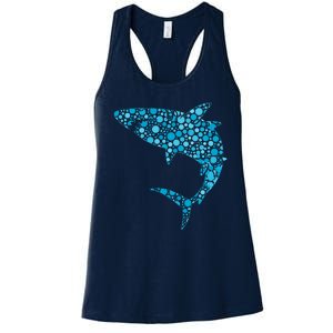 International Dot Day Teal Dot Shark Women's Racerback Tank