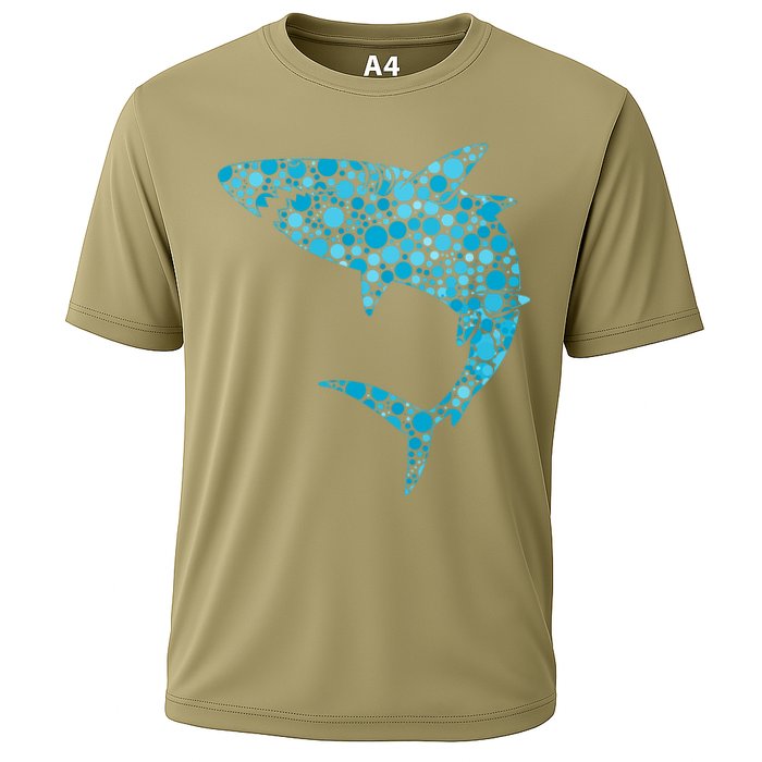 International Dot Day Teal Dot Shark Cooling Performance Crew T-Shirt