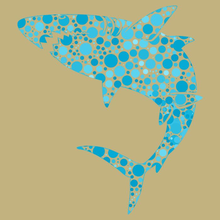 International Dot Day Teal Dot Shark T-Shirt