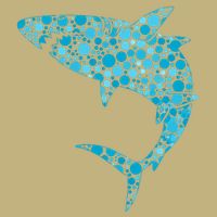 International Dot Day Teal Dot Shark Button