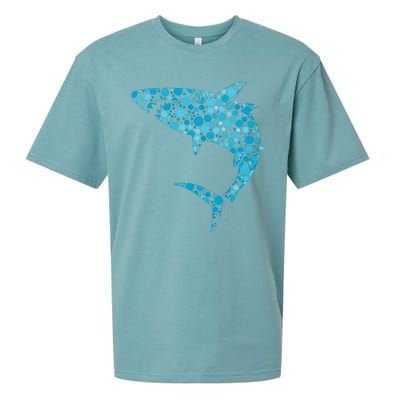 International Dot Day Teal Dot Shark Sueded Cloud Jersey T-Shirt