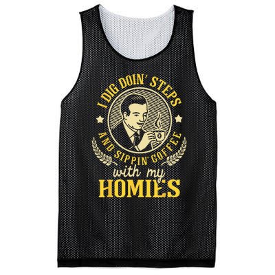 I Dig Doin Steps Sobriety Anniversary Sober AA NA Mesh Reversible Basketball Jersey Tank