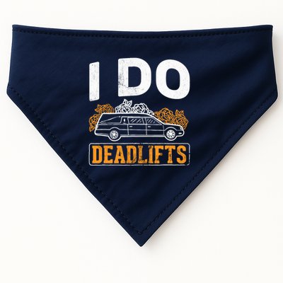 I Do Deadlifts Mortician Mortuary Funeral Director USA-Made Doggie Bandana