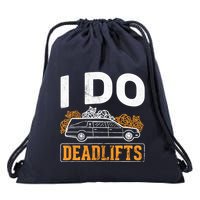 I Do Deadlifts Mortician Mortuary Funeral Director Drawstring Bag