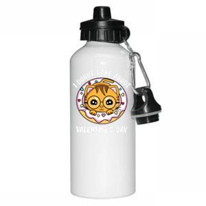 I Donut Do Not Care About Valentine's Day Cute Kitten Gift Aluminum Water Bottle