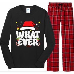 I Don't Do Matching Christmas Outfits Funny Family Whatever  Long Sleeve Pajama Set